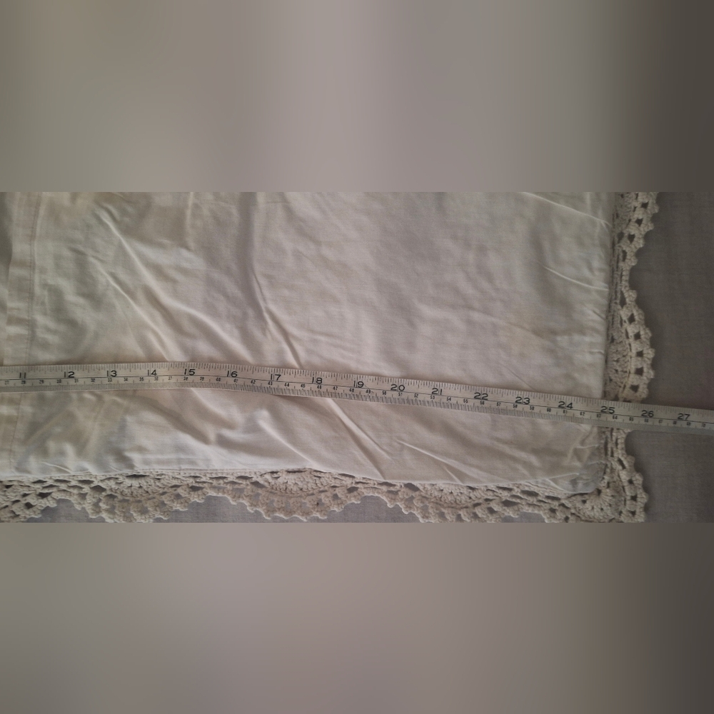Crochet Cotton Cushion Pillowcase Tan Boho 26x20 In Hippie Western BarncoreSku20 - Picture 10 of 11
